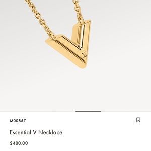 Louis Vuitton double sided essential V necklace